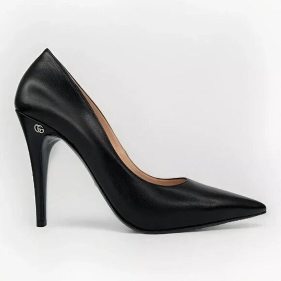 NIB Gucci leather GG logo high heel pumps IT 39/ US 9 - Picture 1 of 6